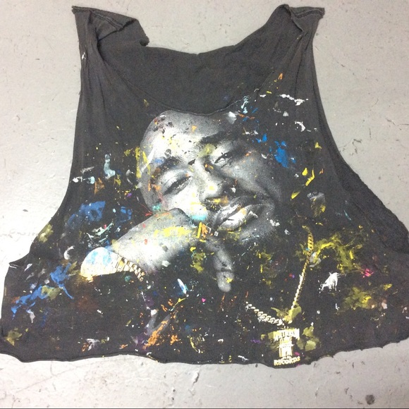 Other - Tupac 2pac vintage death row paint shirt Other - Tupac 2pac vintage death row paint shirt